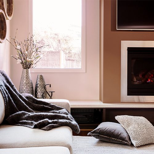 Cozy living room with warm colors