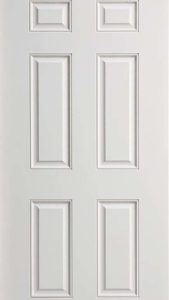 White fiberglass door