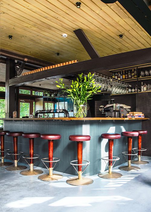 bar inside of a restaurant